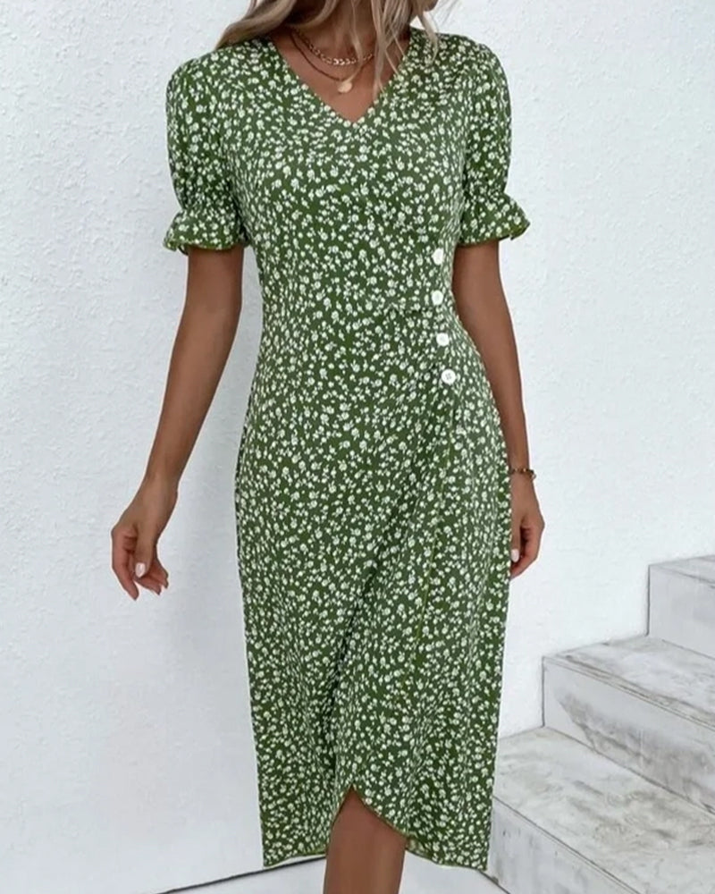 Wrap Dress Women's | Floral V Neck