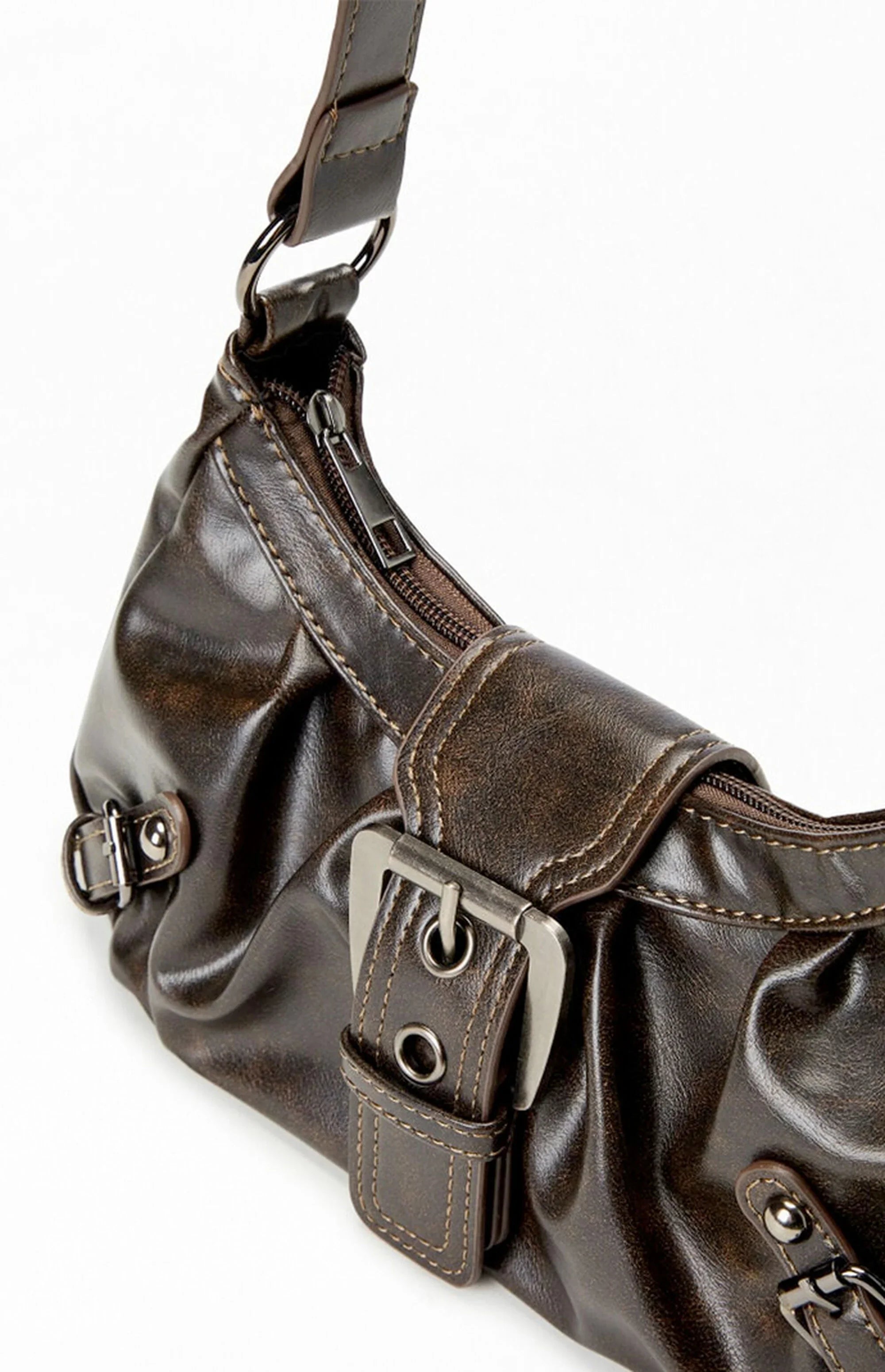 Shoulder Bag | Front Buckle with Structured Shape