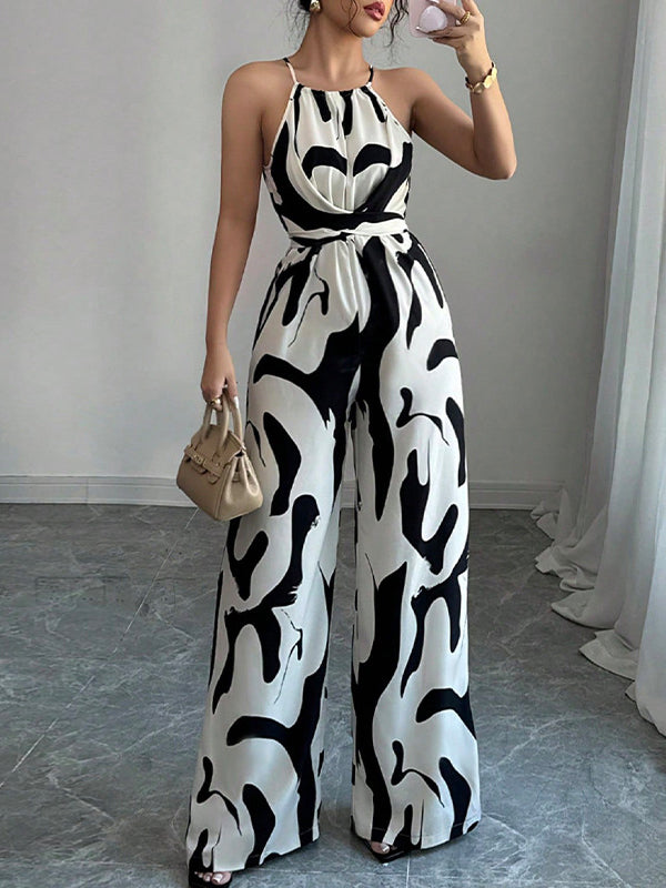 Halter Neck Wide-Leg Jumpsuit