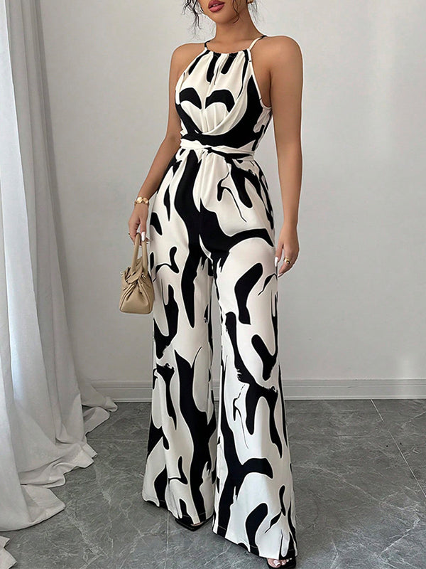 Halter Neck Wide-Leg Jumpsuit