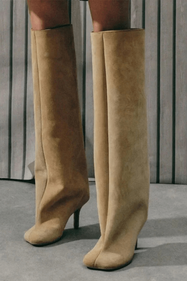 High Knee Boots | Women's Suede Stiletto