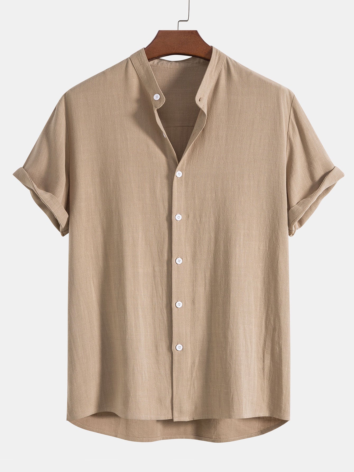 Men’s Linen Band Collar & Trousers Co-Ord