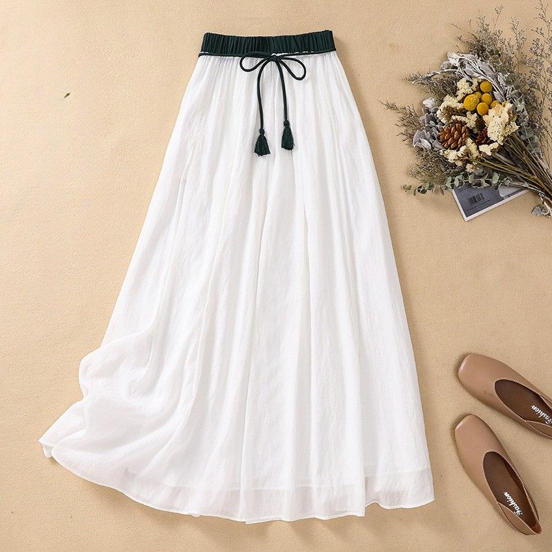 Classic A-Line Maxi Skirt for Women