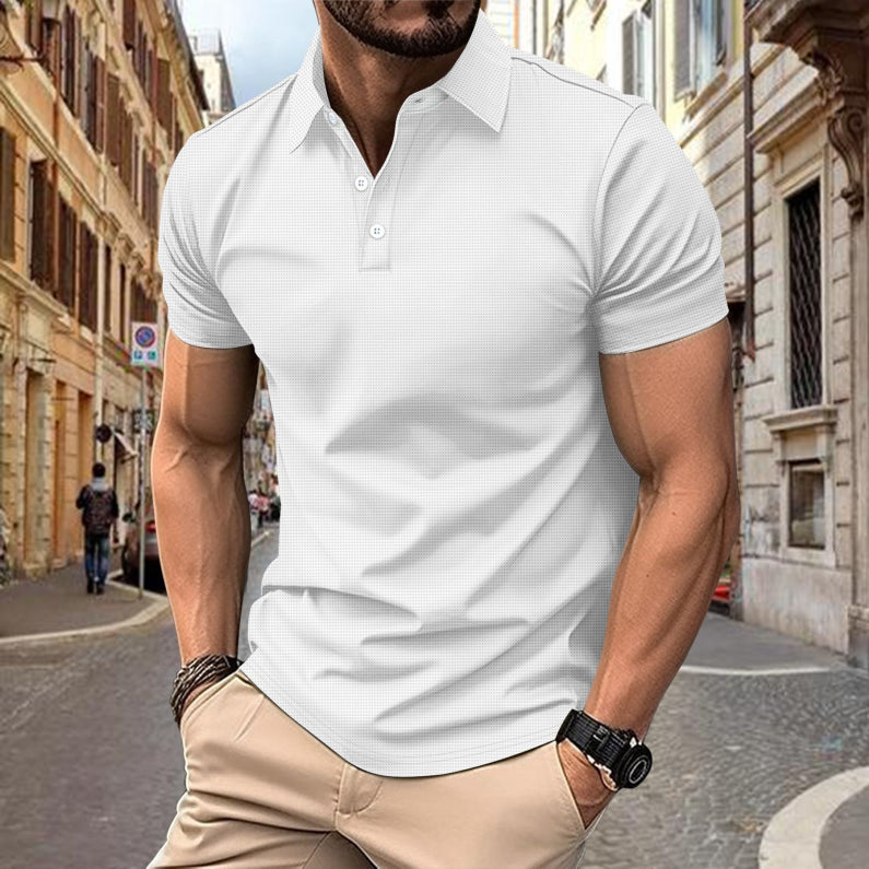 Men's Tight Henley Polo Shirt