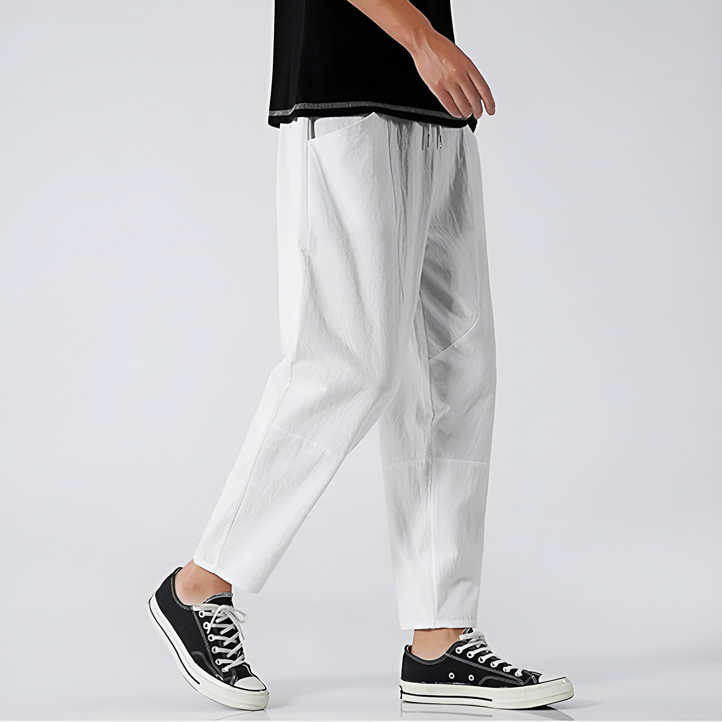 Cropped Cotton Pants