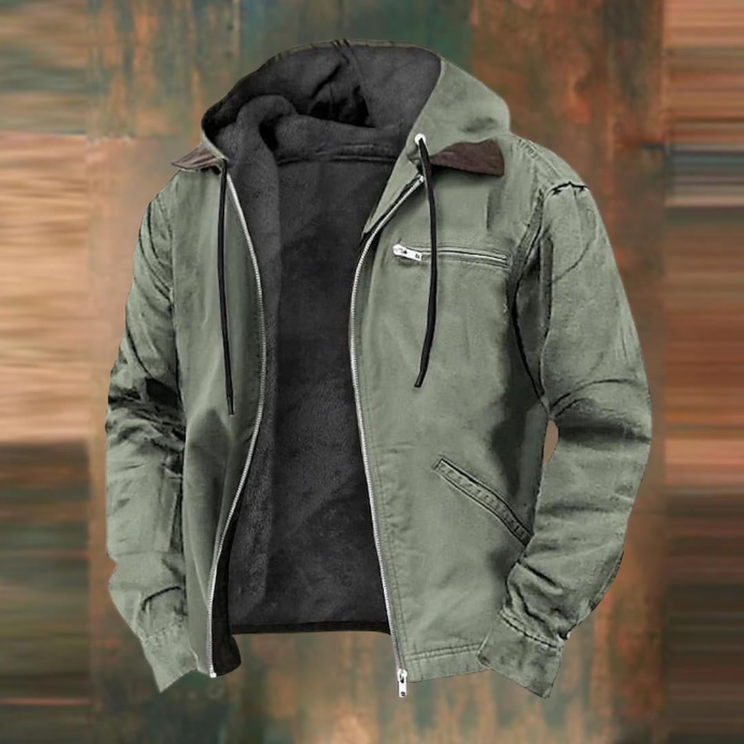 Bomber Hooded Casual Jacket | Zip Front with Multiple Pockets
