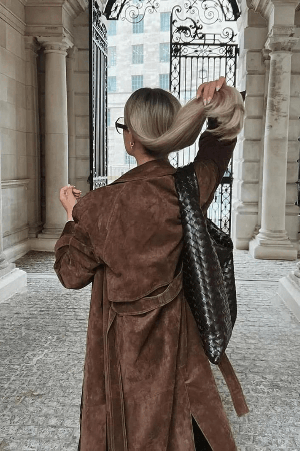 Trench Coat Women's Double Breasted Belted
