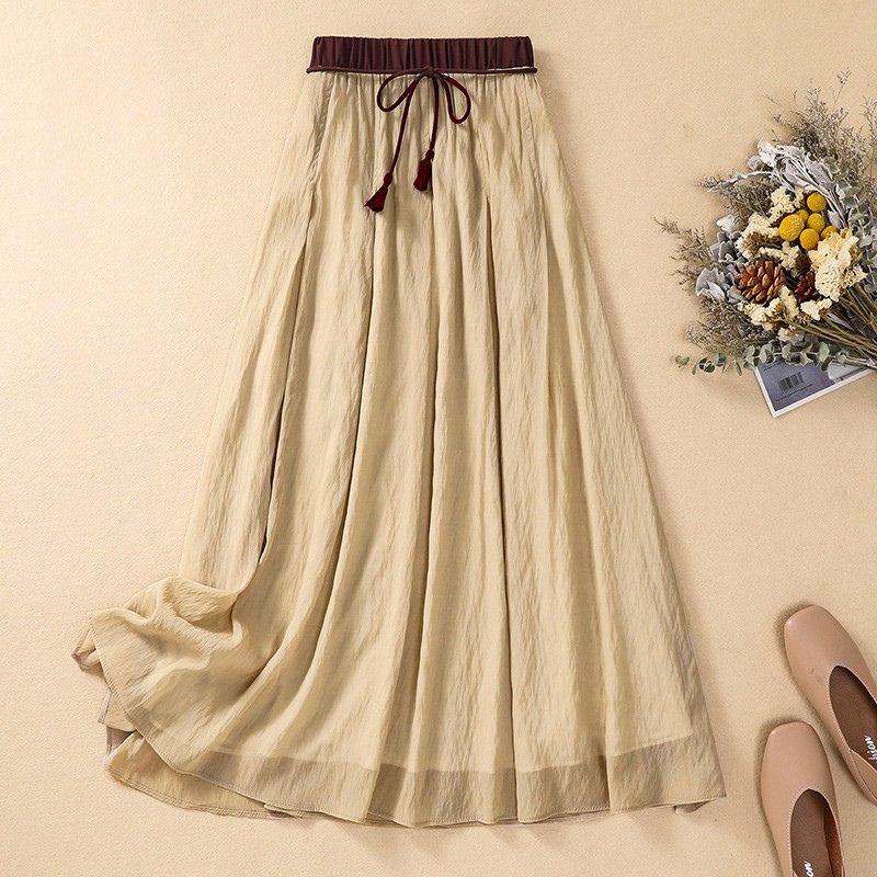 Classic A-Line Maxi Skirt for Women