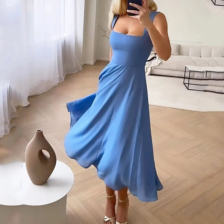 Women's Sleeveless A Line Wedding Guest Midi Dress