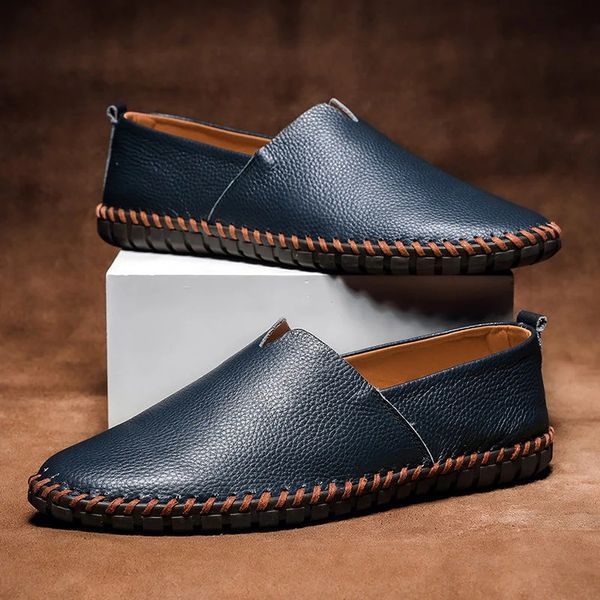 Leather Loafers Men's Casual Slip-On