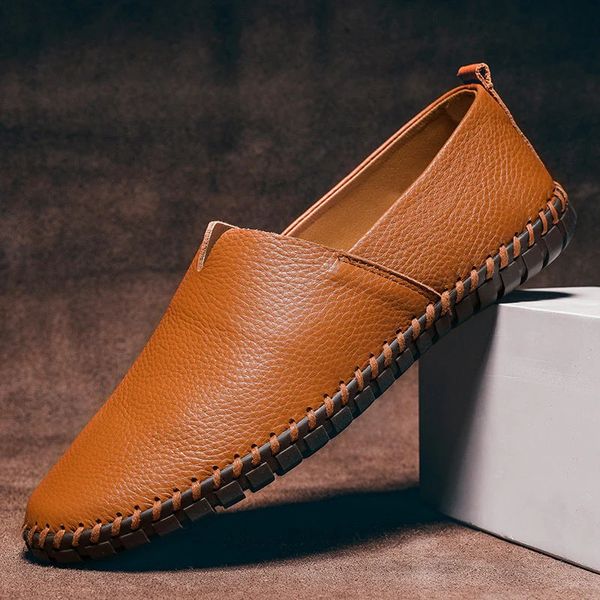 Leather Loafers Men's Casual Slip-On