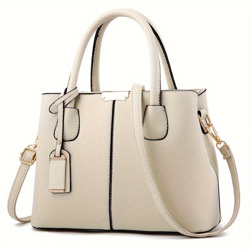 Work Handbag | Structured Shoulder Bag with Strap Detail
