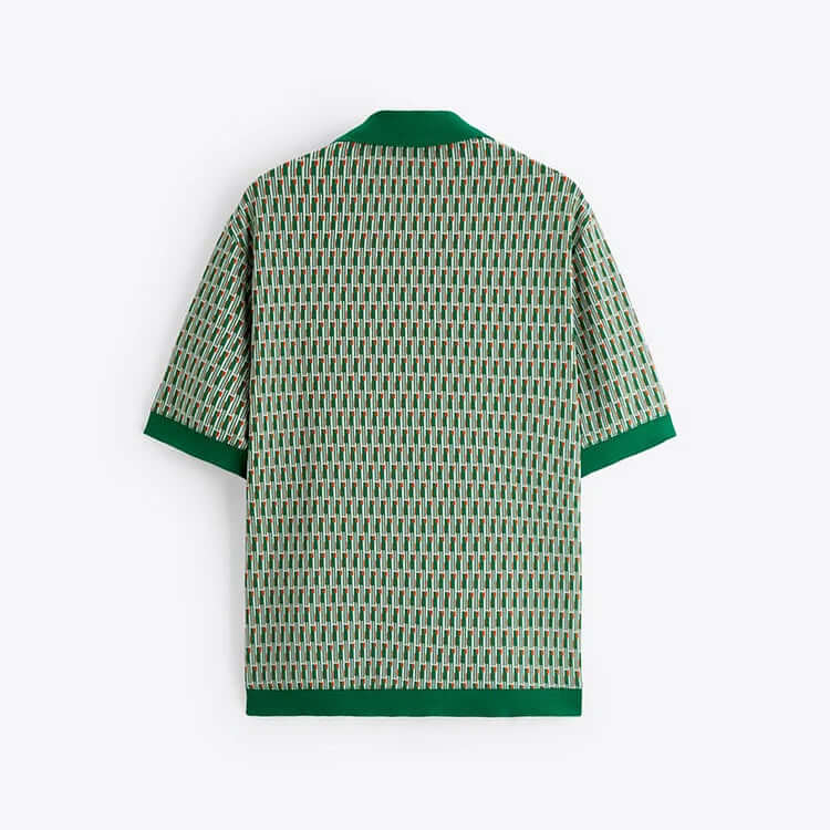 Men's Geometric Print Shirt and Shorts Set