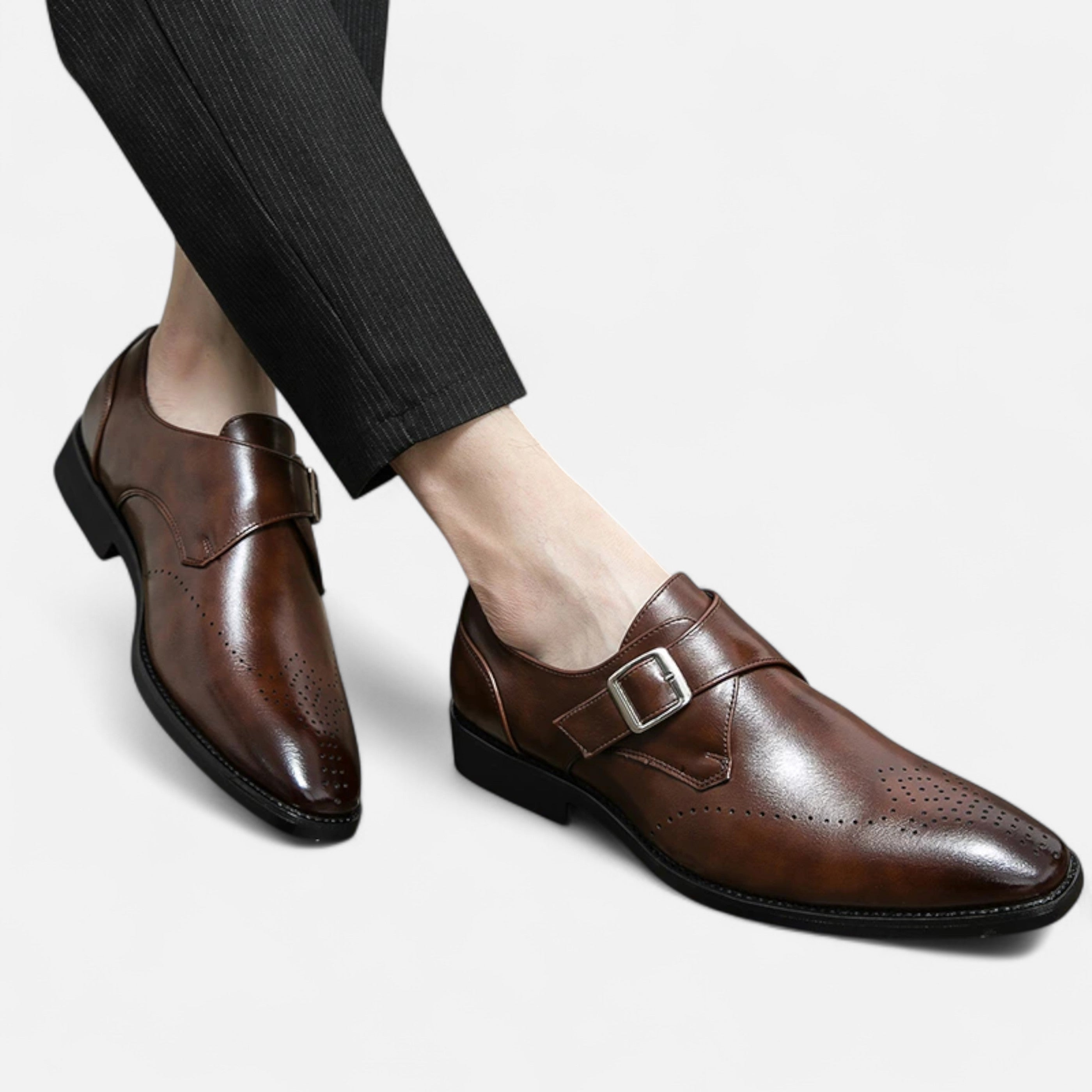 Men’s Dress Shoes | Single Monk Strap Formal Shoes For Weddings And Business