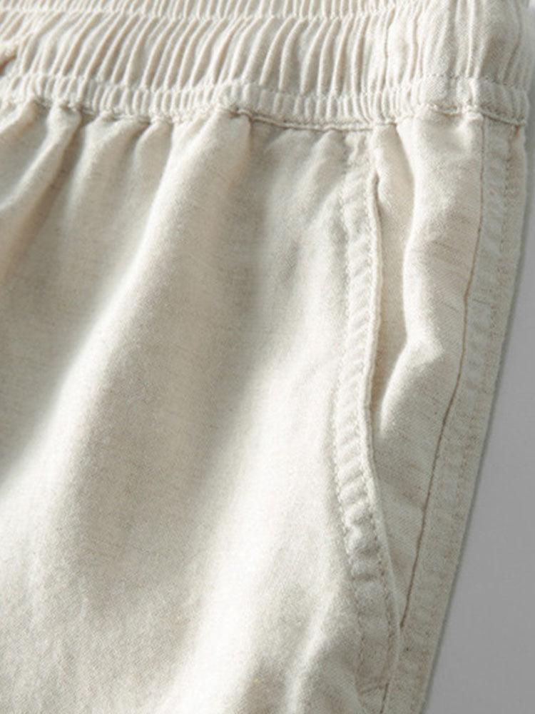 Men’s Linen Band Collar & Trousers Co-Ord