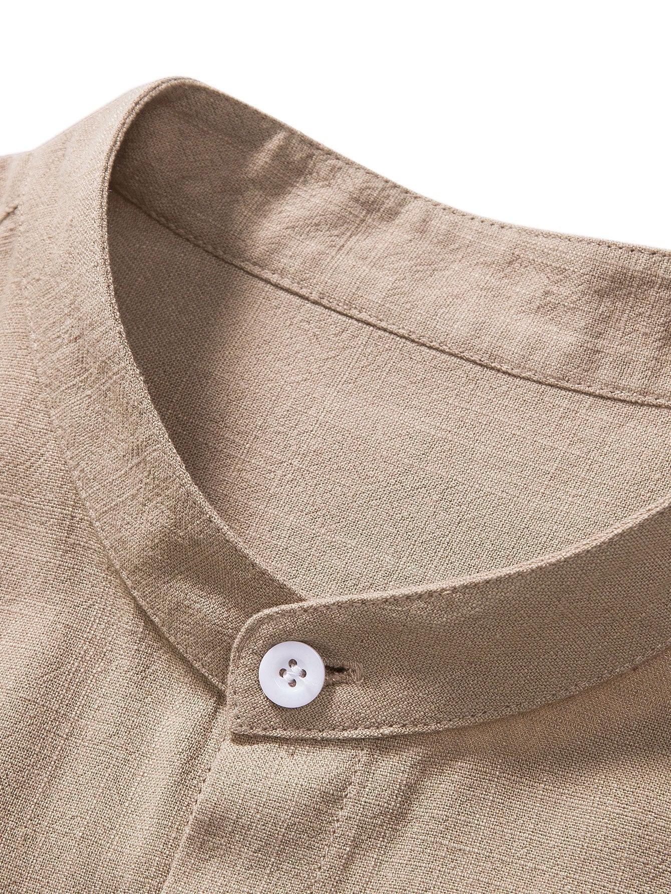 Men’s Linen Band Collar & Trousers Co-Ord