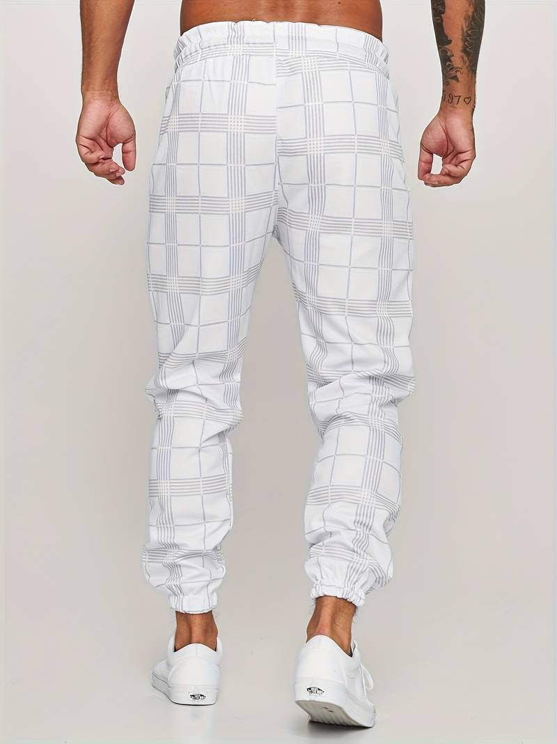 Check Print Joggers | Slim Fit with Tapered Ankle