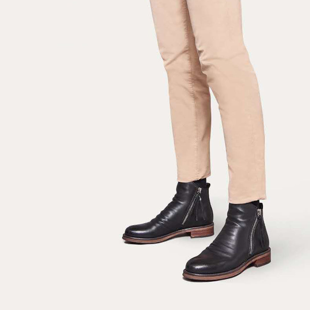Ankle Boots | Side Zip Detail with Low Heel