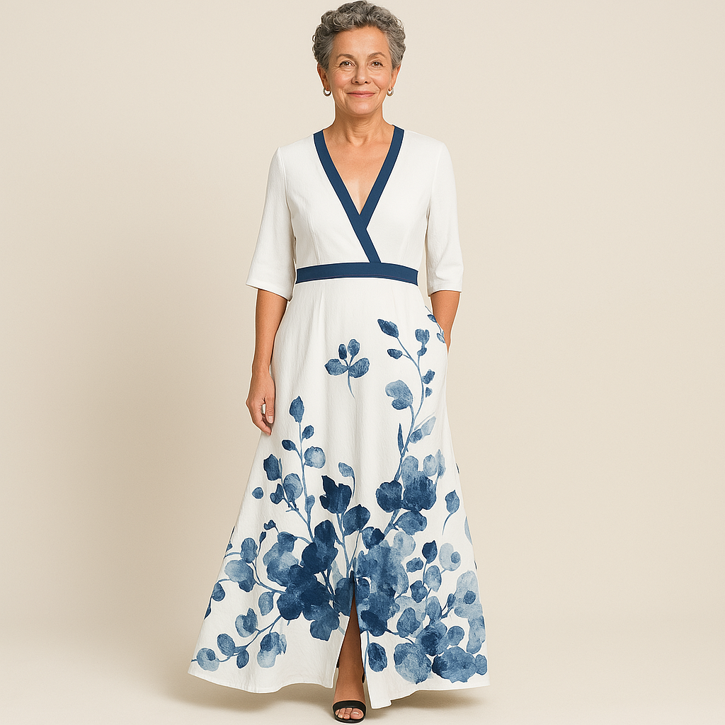 Women's Elegant Maxi Wedding Guest Evening Dress