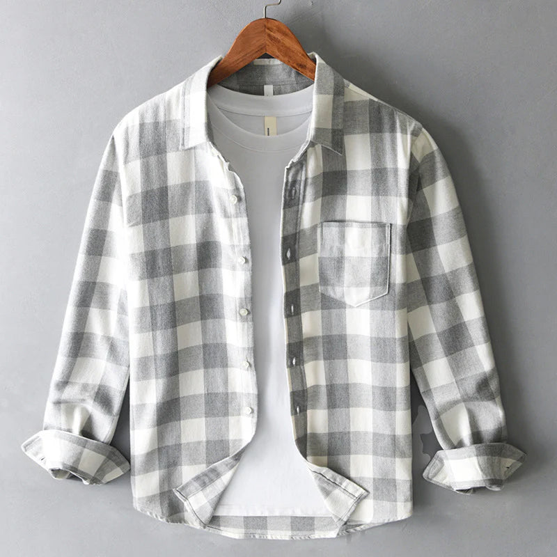 Plaid Trucker Shirt for Men