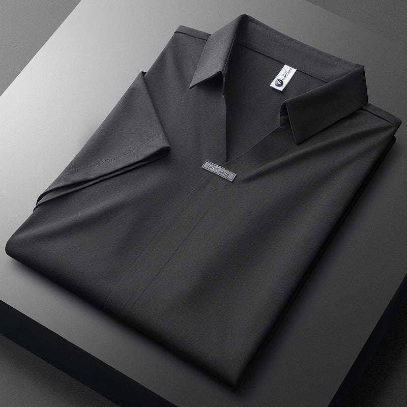 Men’s Casual Open Placket Polo Shirt