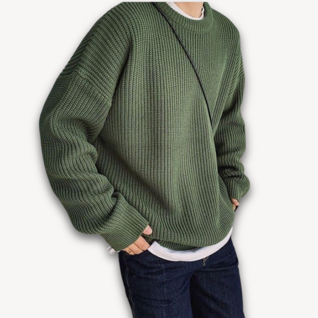 Oversized Knitted Jumper | Casual Loose Fit Pullover