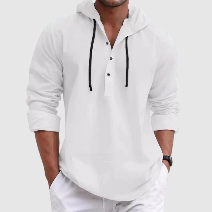 "The Shore" Men's Hoodie Linen Shirt