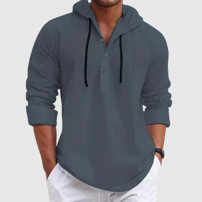 "The Shore" Men's Hoodie Linen Shirt