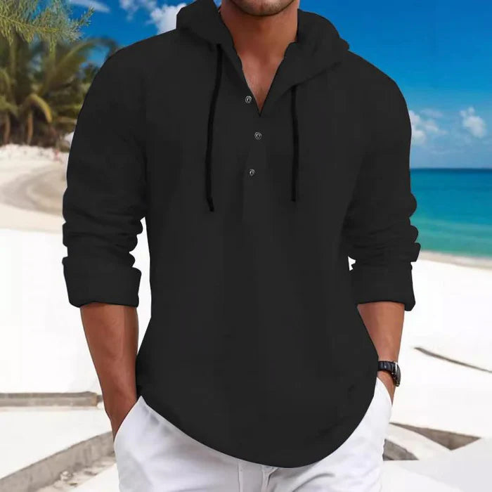 "The Shore" Men's Hoodie Linen Shirt