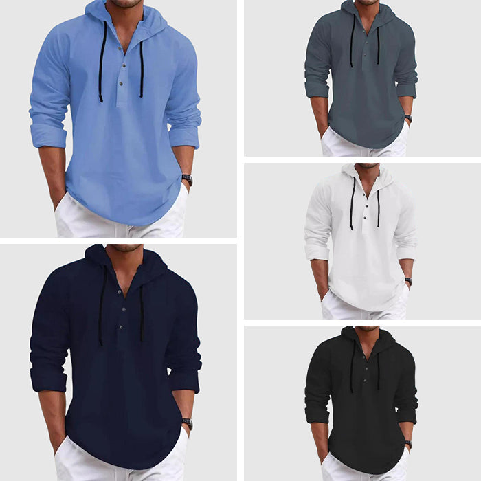 "The Shore" Men's Hoodie Linen Shirt