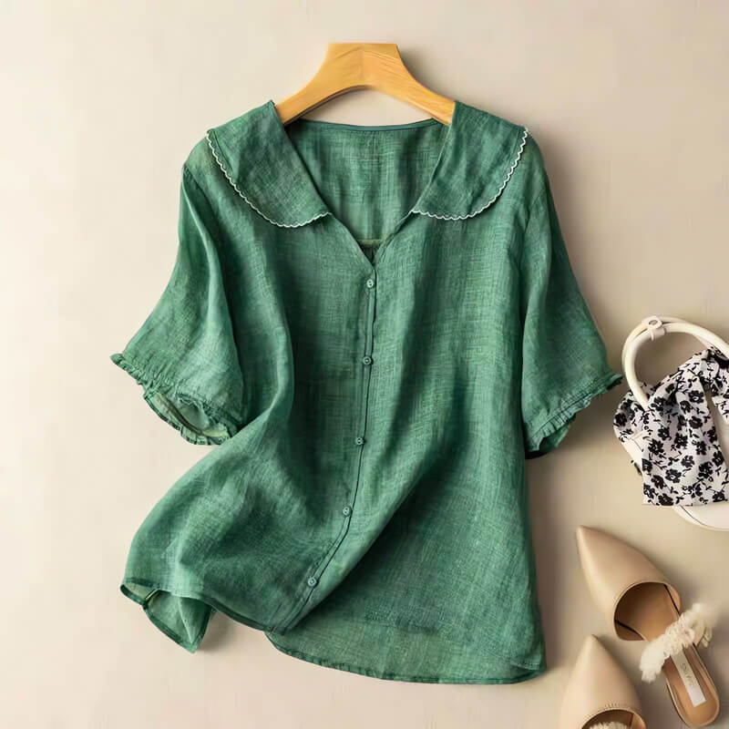 Women's Button-Up Collar Blouse