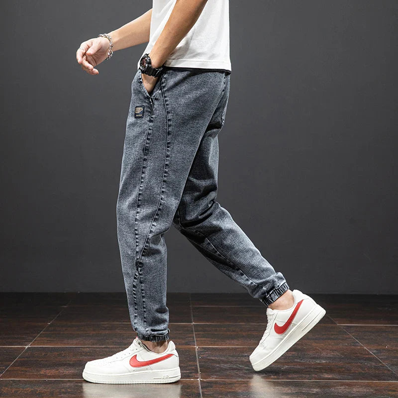 Men’s Denim Jogger Pants | Drawstring Cuffed Fit