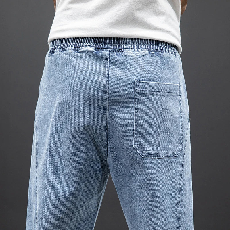 Men’s Denim Jogger Pants | Drawstring Cuffed Fit