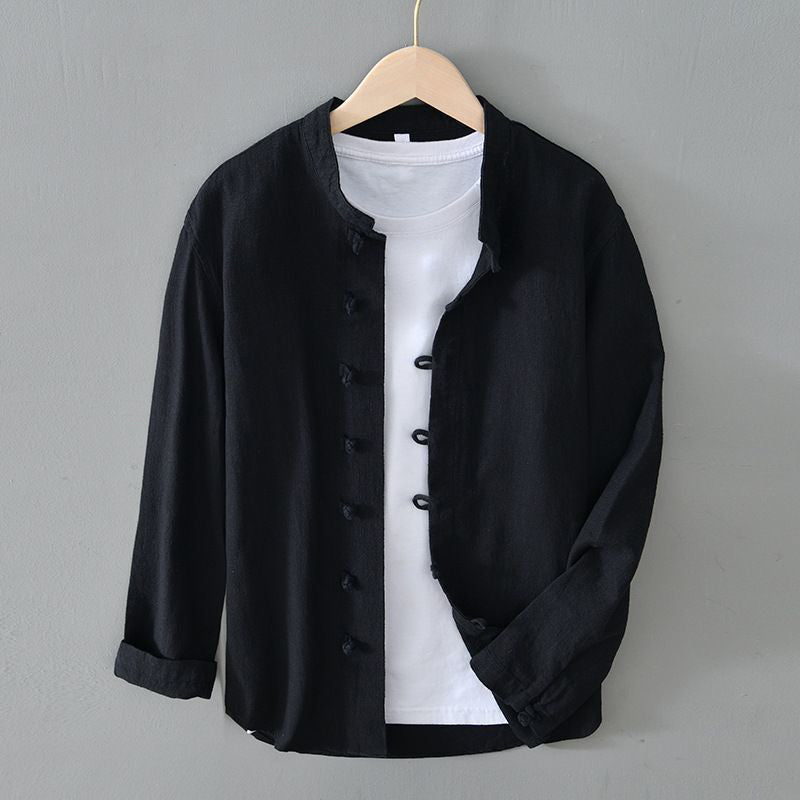 Mandarin Collar Shirt | Frog Closures