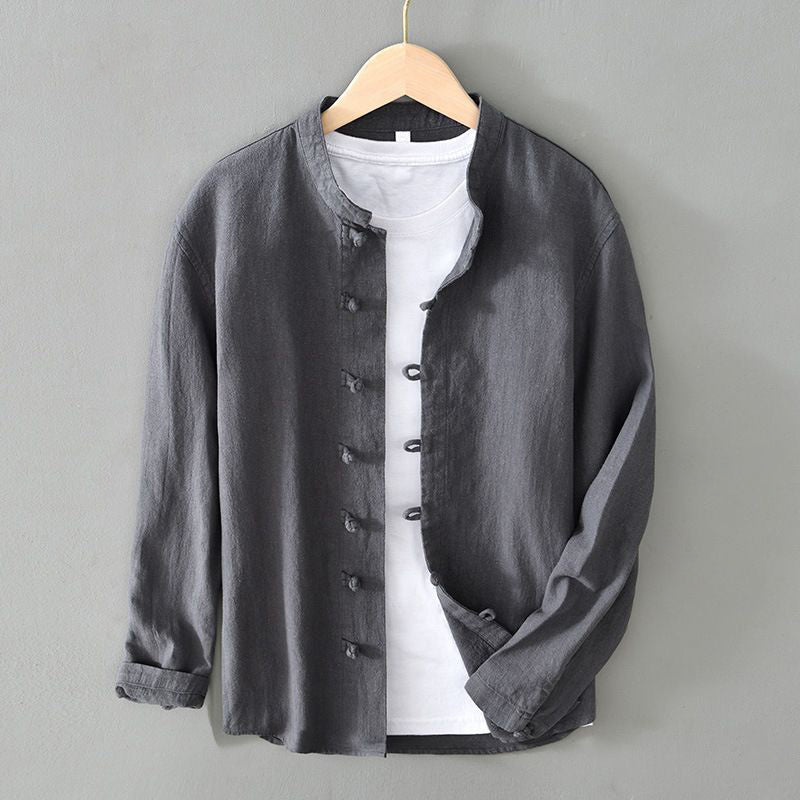 Mandarin Collar Shirt | Frog Closures