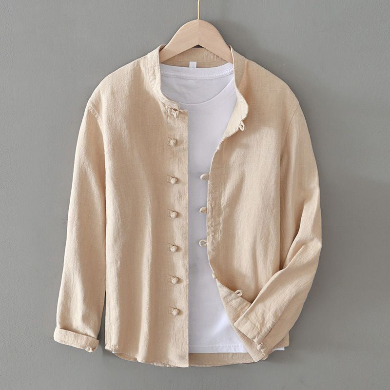 Mandarin Collar Shirt | Frog Closures