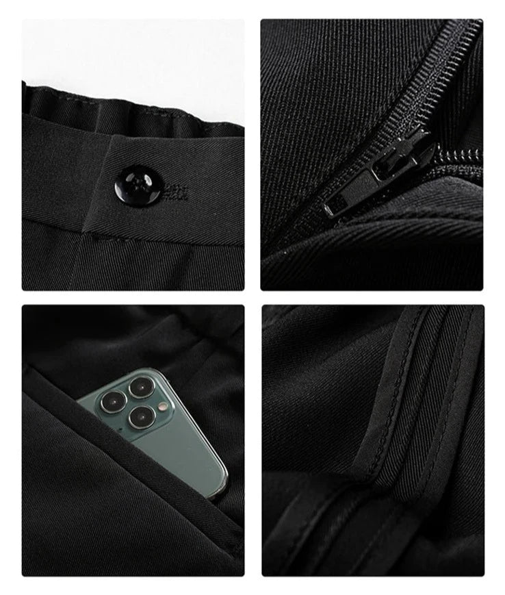 Wide Leg Formal Trousers | Relaxed Draped Fit