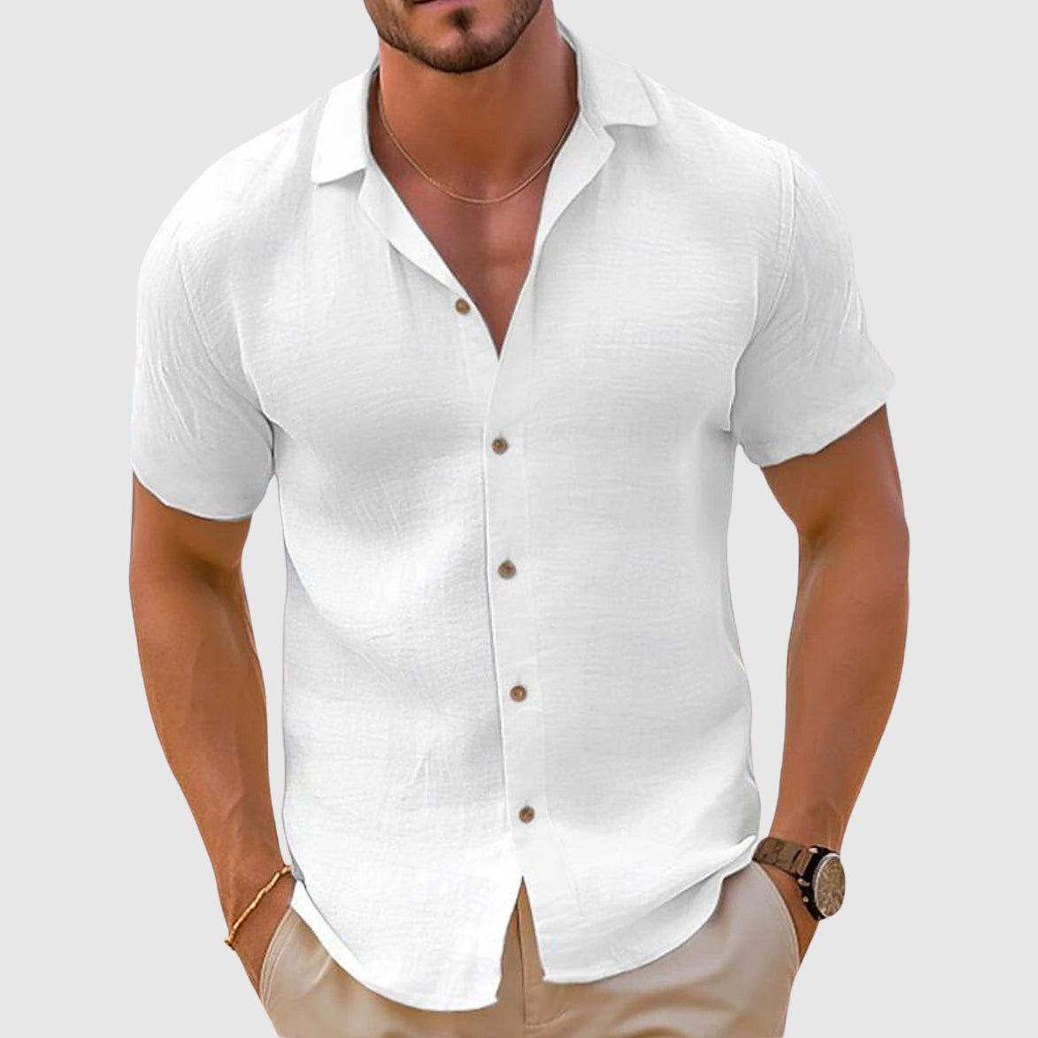 Men's Short Sleeve Button Up Shirt