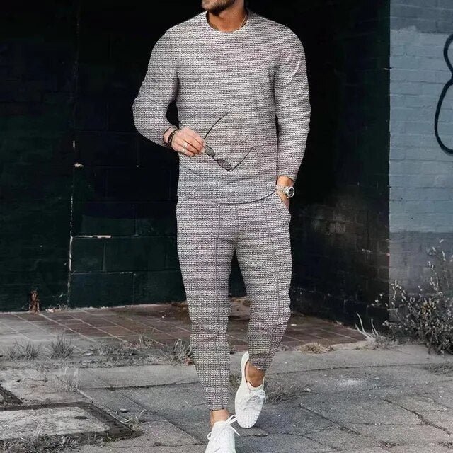 Slim Fit Tracksuit Set | Long Sleeve Top and Joggers