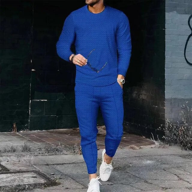 Slim Fit Tracksuit Set | Long Sleeve Top and Joggers