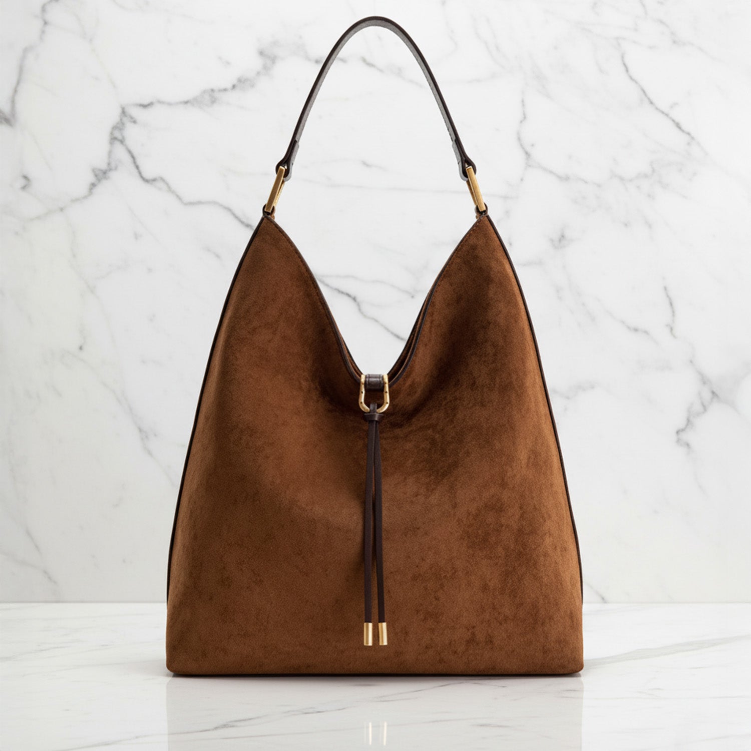 Slouchy Drawstring Hobo Bag