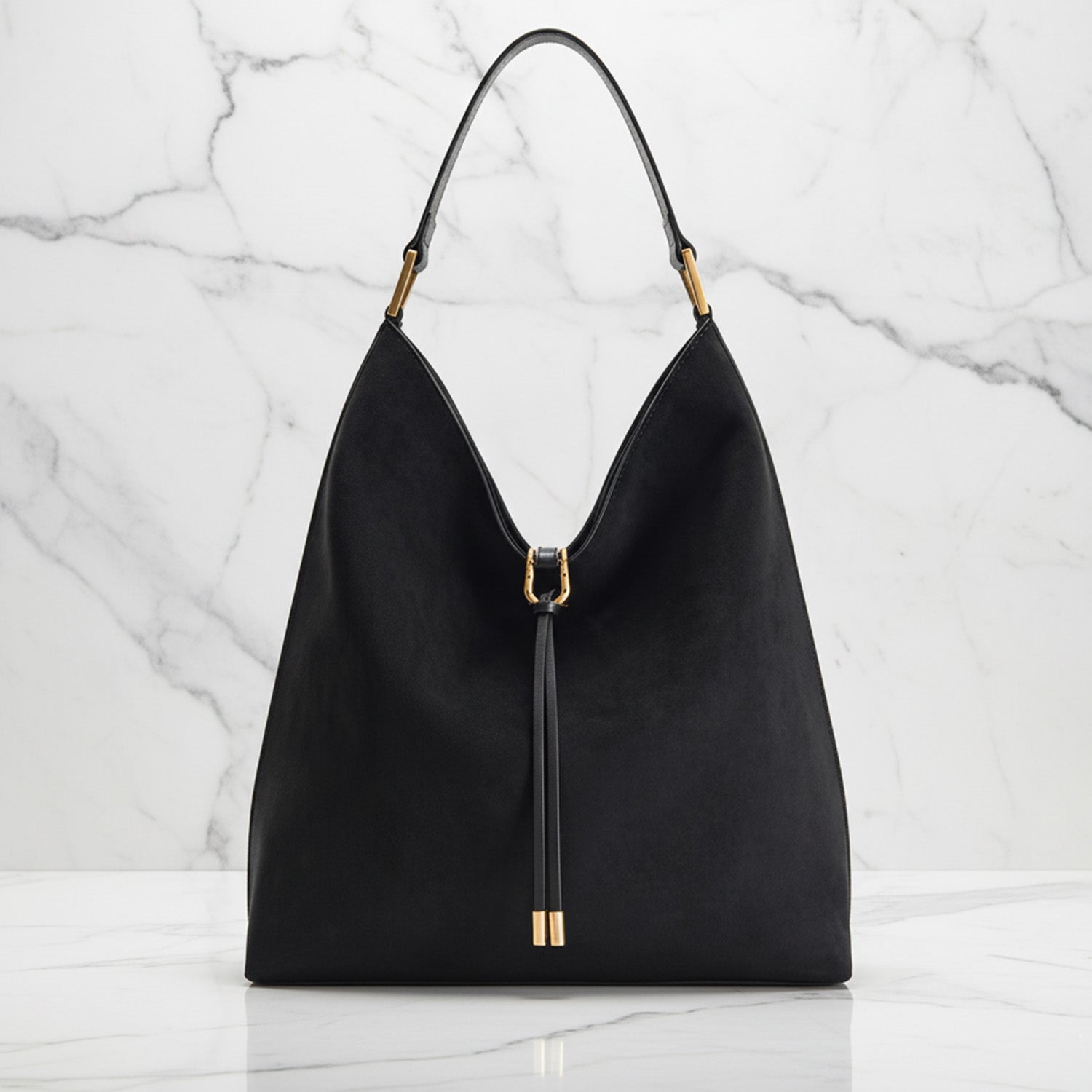 Slouchy Drawstring Hobo Bag