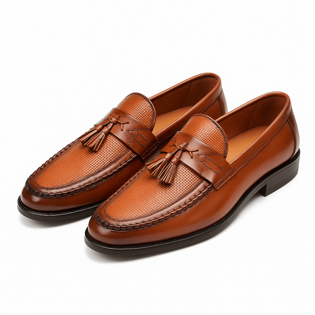 Men’s Leather Tassel Slip-On Loafers