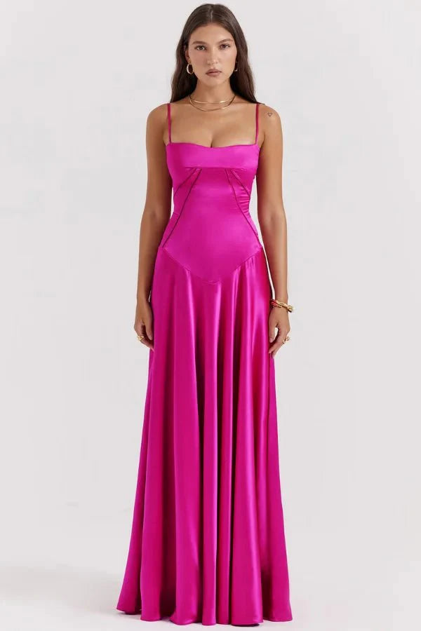 Women's Lace-Up Corset Evening Dress