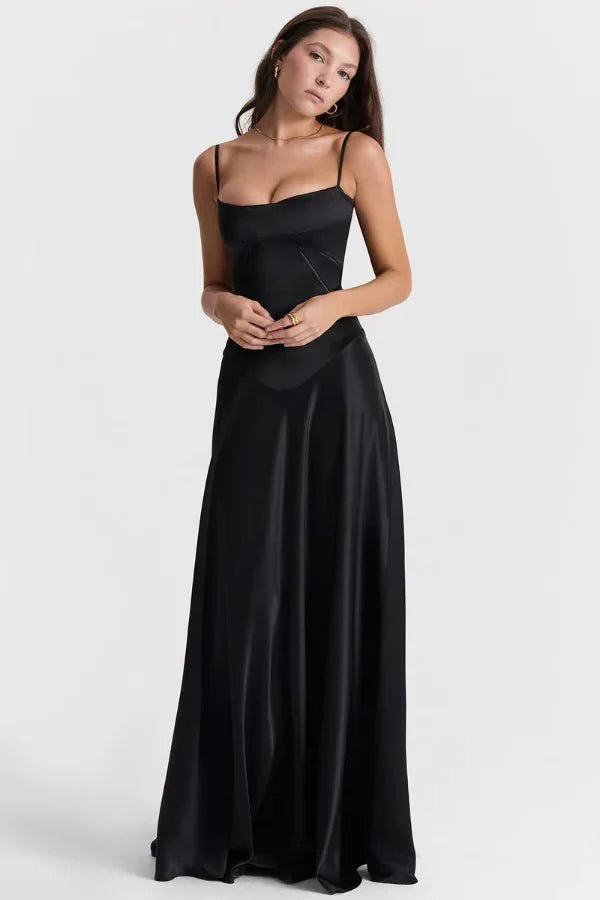 Women's Lace-Up Corset Evening Dress