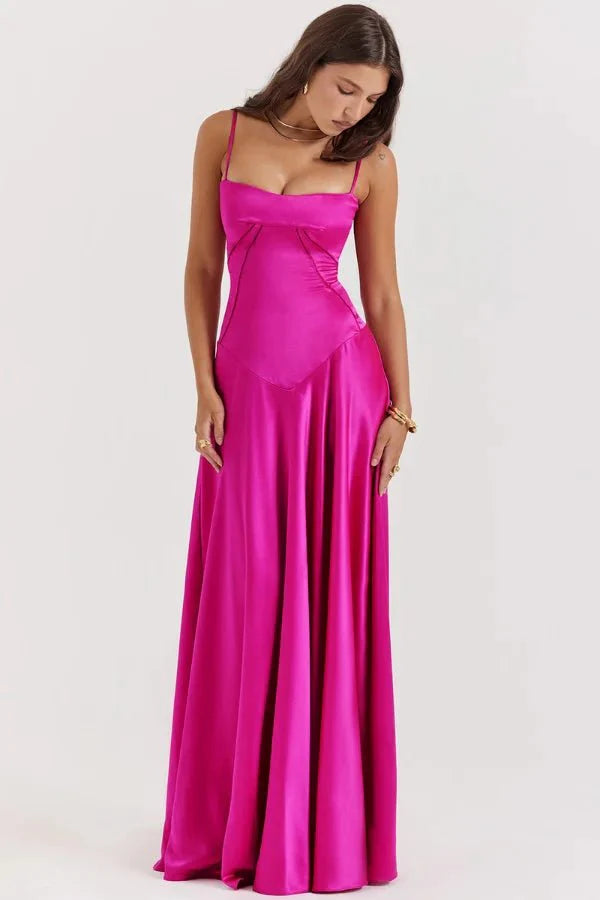 Women's Lace-Up Corset Evening Dress