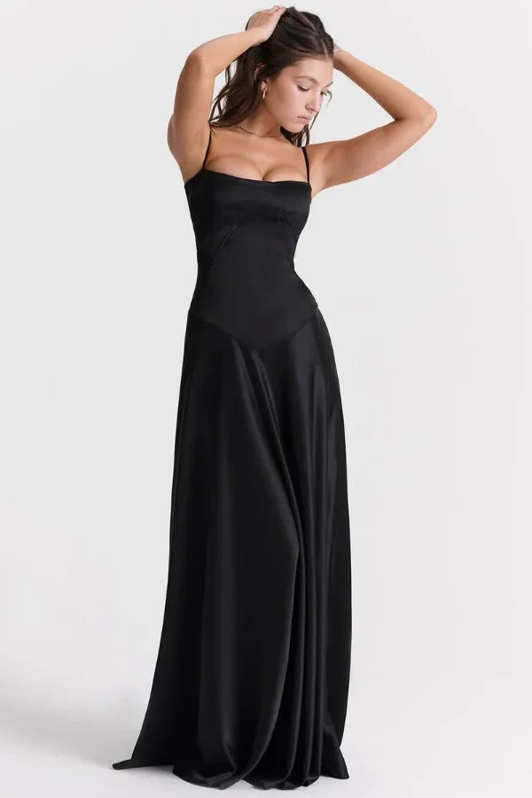 Women's Lace-Up Corset Evening Dress