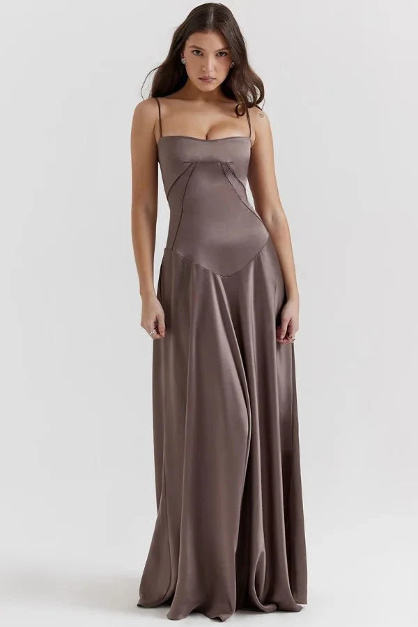 Women's Lace-Up Corset Evening Dress