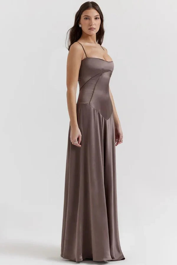 Women's Lace-Up Corset Evening Dress