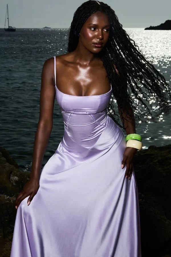 Women's Lace-Up Corset Evening Dress